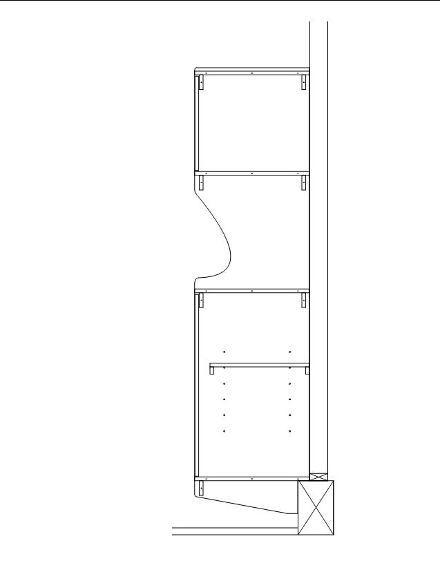 side layout view of garage utility cabinet