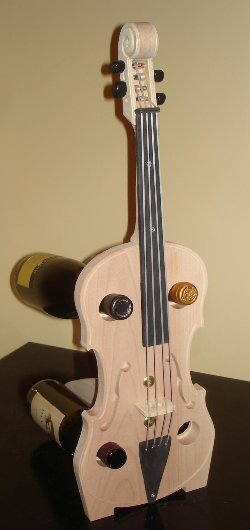 violin wine rack